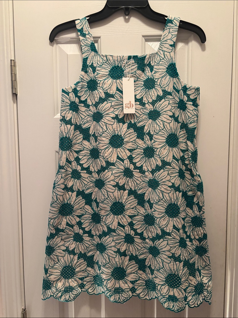 NWT Gianni Bini Green and White Daisy Lace Girls Dress
